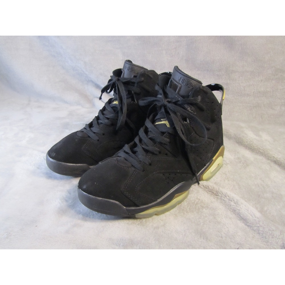 Jordan 6 Retro DMP Black Metallic Gold CT4964-007 Kids‎ High Top Sneakers